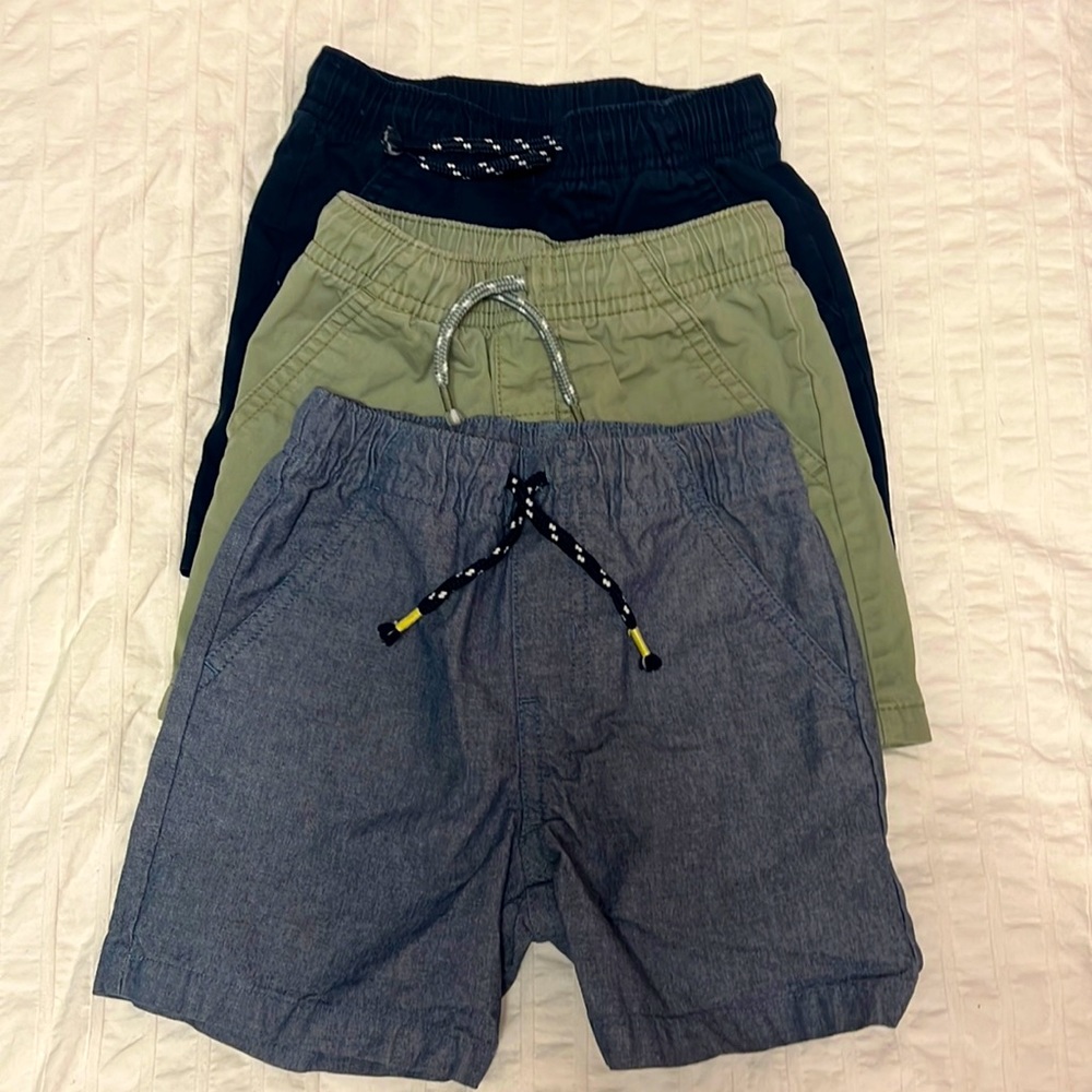 Lot of 3 Cat & Jack toddler boy shorts- 2T